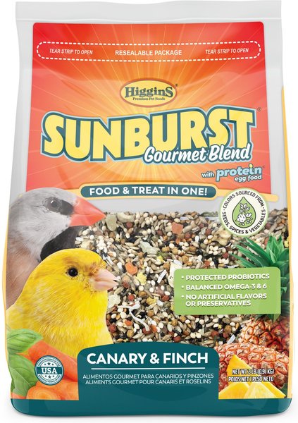 Higgins Sunburst Gourmet BlendBird Seed & Grains Canary & Finch Bird Food, 2-lb bag slide 1 of 8