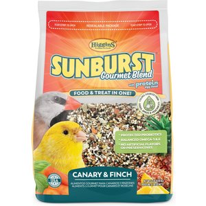 Higgins Sunburst Gourmet BlendBird Seed & Grains Canary & Finch Bird Food, 2-lb bag