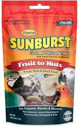 Higgins Sunburst Gourmet Treats Dried Fruits & Nuts Macaw & Conure Bird Treats, 5-oz bag