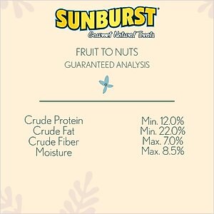 Higgins Sunburst Gourmet Treats Dried Fruits & Nuts Macaw & Conure Bird Treats, 5-oz bag