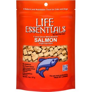 Cat-Man-Doo Life Essentials Wild Alaskan Salmon Freeze-Dried Cat & Dog Treats, 2-oz bag