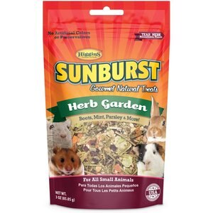 Higgins Sunburst Gourmet Treats Herb Garden Dried Veggies Guinea Pig & Hamster Treats, 3-oz bag