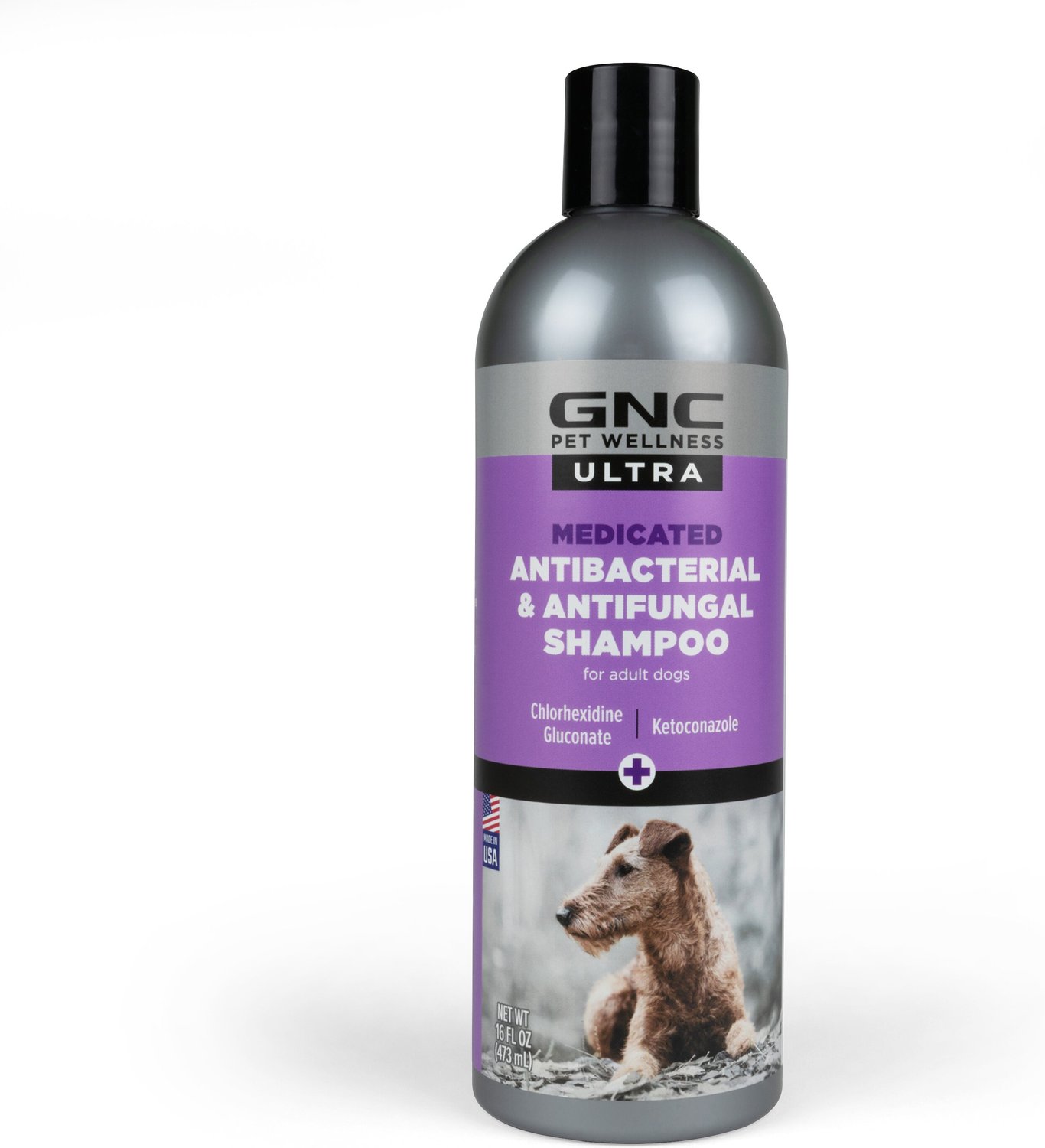 GNC PETS Ultra Medicated Antibacterial & Antifungal Dog Shampoo, 16oz