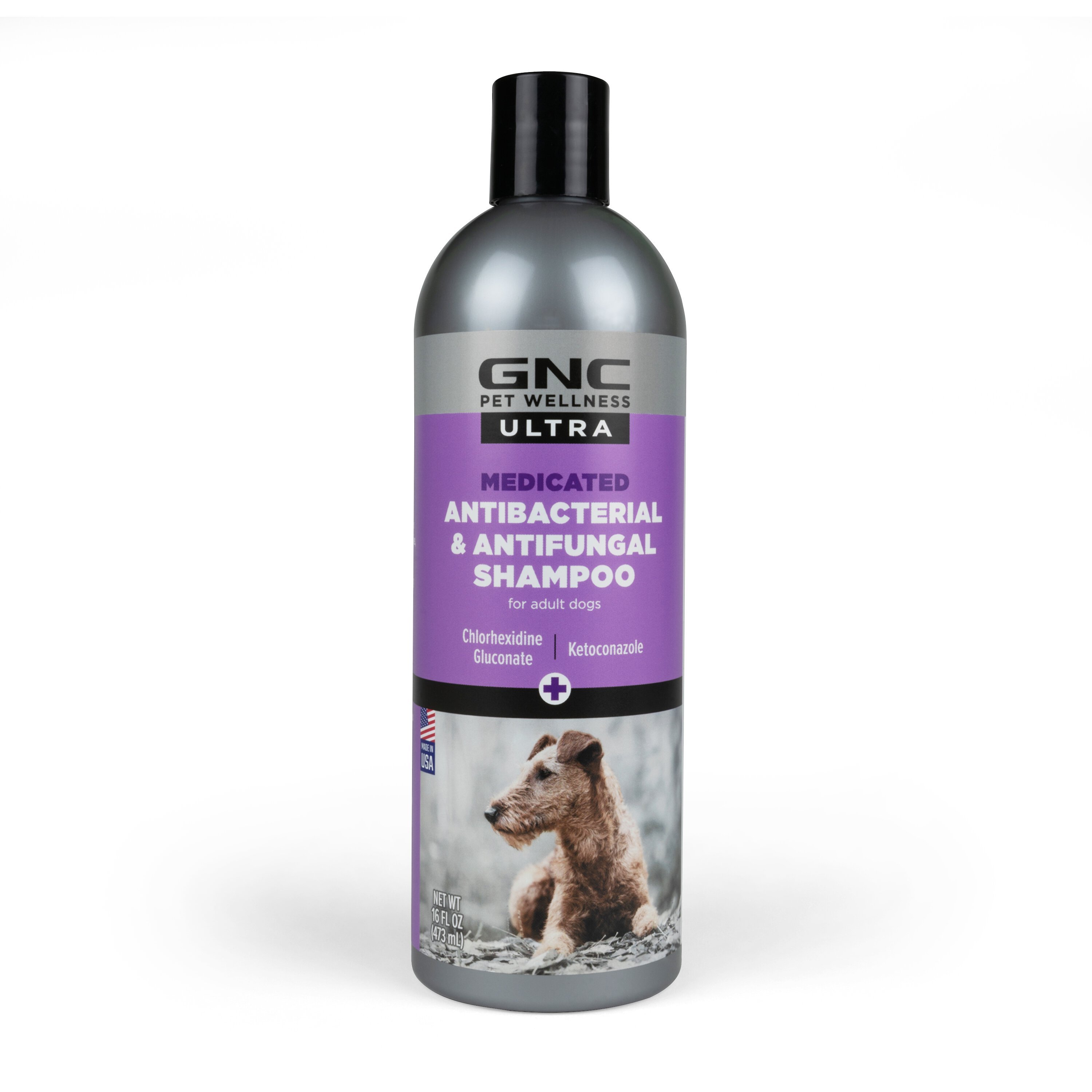 GNC PETS Ultra Medicated Antibacterial & Antifungal Dog Shampoo, 16oz