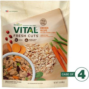 Freshpet Vital Fresh Cuts Chicken Recipe Fresh Dog Food, 1.5-lb bag, case of 4