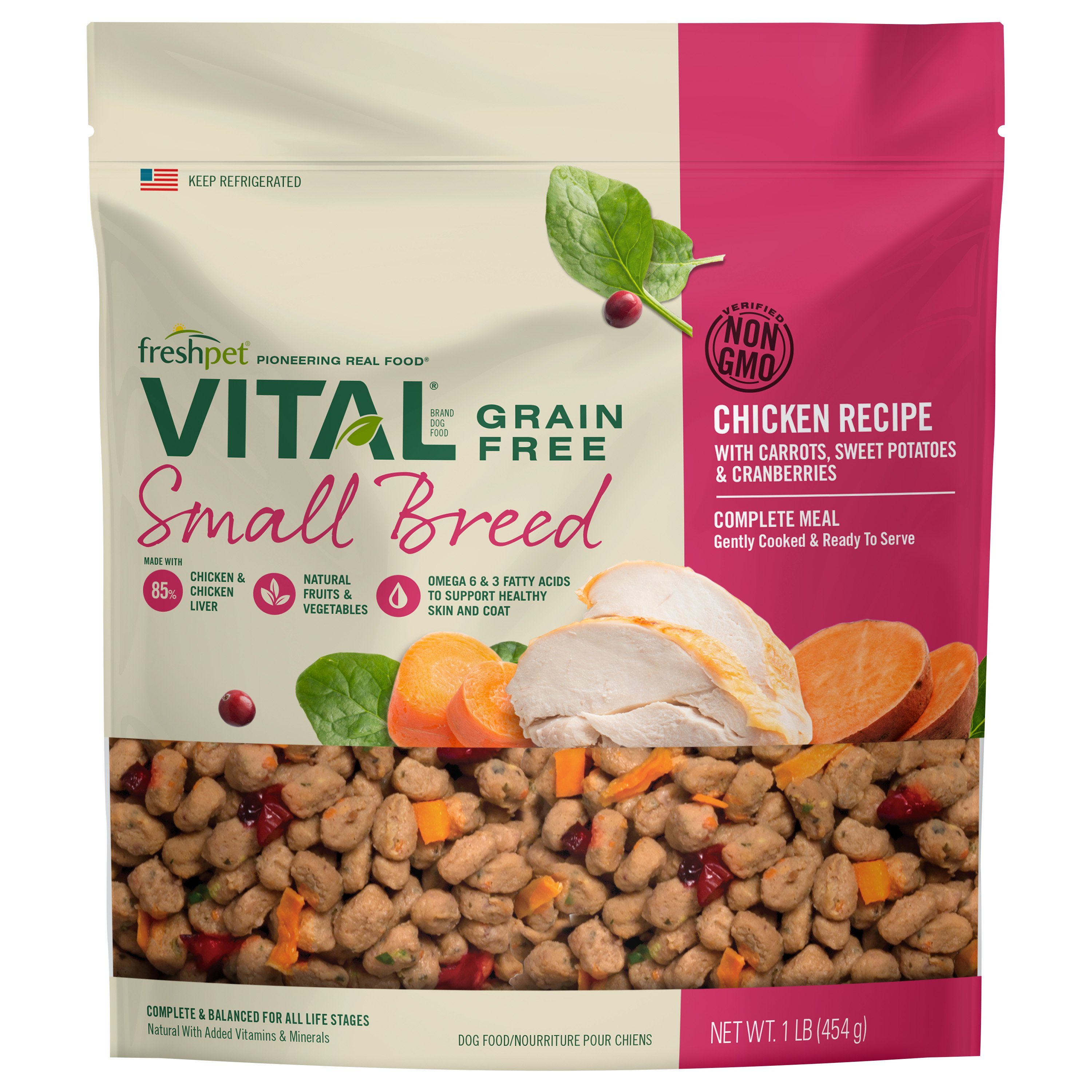 FRESHPET Vital Chicken Recipe GrainFree Small Breed Fresh Dog Food