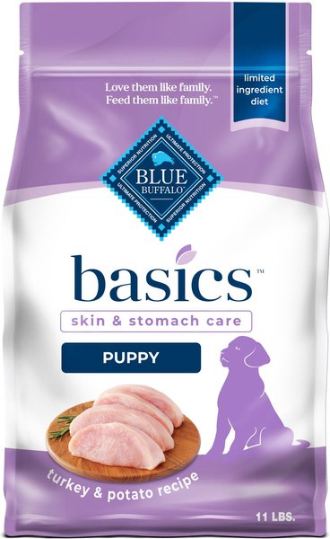 BLUE BUFFALO Basics Skin Stomach Care Puppy Turkey Potato Recipe Dry Dog Food 11 lb bag Chewy