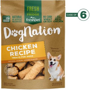 Freshpet Dognation Chicken Recipe Fresh Dog Treats, 8-oz bag, case of 6