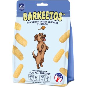 Himalayan Pet Supply Barkeetos Grain-Free Chicken Crunchy Dog Treats, 3-oz bag