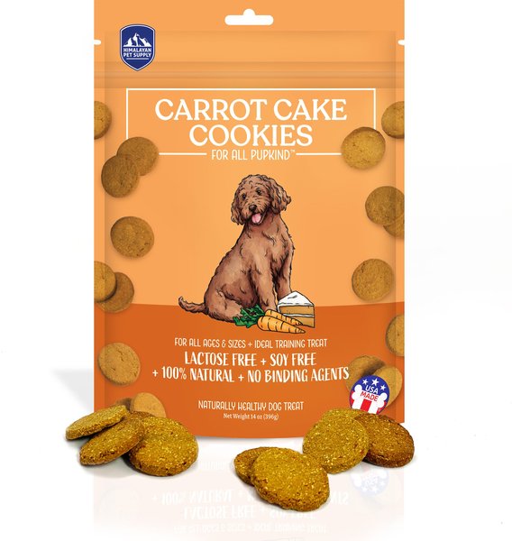 Himalayan Pet Supply Grain-Free Carrot Cake Cookies Crunchy Dog Treats, 14-oz bag slide 1 of 5
