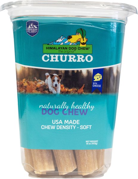 Himalayan Pet Supply Cheese Churro Dental Dog Treats, 16-oz tub slide 1 of 6