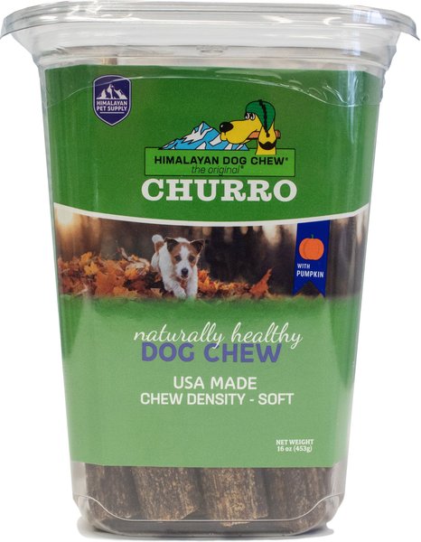 Himalayan Pet Supply Pumpkin Churro Dental Dog Treats, 16-oz tub slide 1 of 7