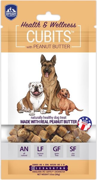 Himalayan Pet Supply Cubits Peanut Butter Dog Chews, 3.5-oz bag slide 1 of 8