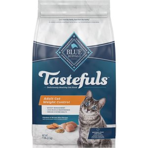 Blue Buffalo Tastefuls Weight Control Natural Chicken  Adult Dry Cat Food, 7-lb bag