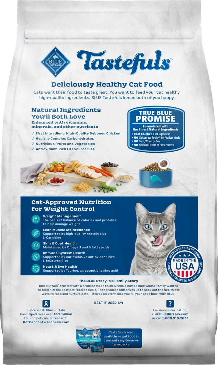 BLUE BUFFALO Tastefuls Weight Control Natural Chicken Adult Dry Cat