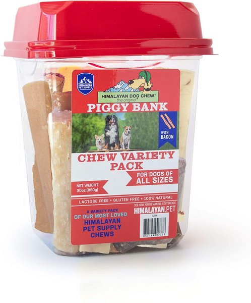 Himalayan Pet Supply Piggy Bank Bacon Dog Treats, 32-oz tub slide 1 of 7