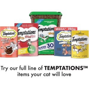 Temptations MixUps Tasty Human, Chicken, Liver & Beef Flavors Soft & Crunchy Cat Treats, 3-oz bag