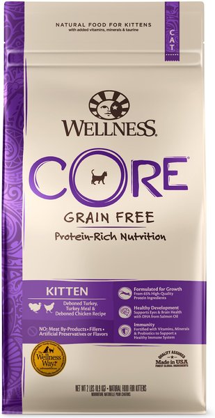 Wellness CORE Grain-Free Kitten Formula Dry Cat Food, 2-lb bag slide 1 of 9