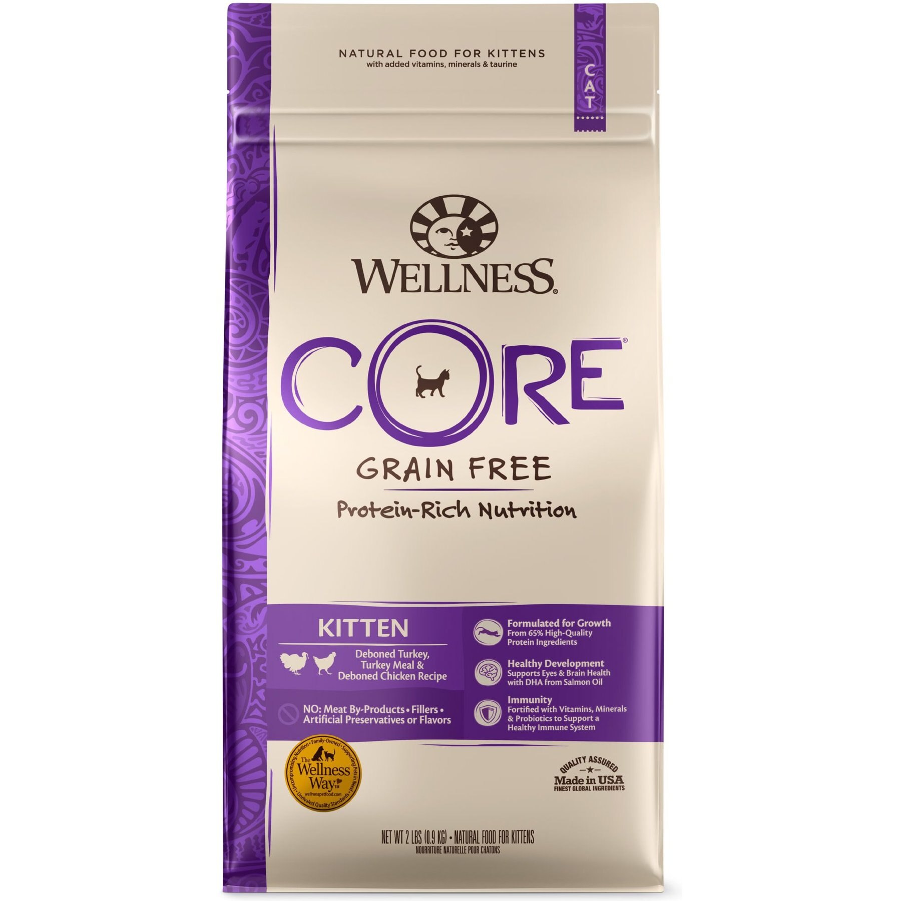 WELLNESS CORE Grain-Free Kitten Formula Natural Dry Cat Food, 2-lb bag ...