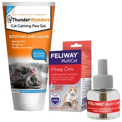 ThunderWunders Calming Cat Paw Gel + Feliway MultiCat Diffuser Refill