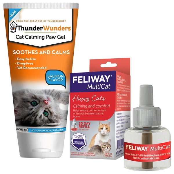 ThunderWunders Calming Cat Paw Gel + Feliway MultiCat Diffuser Refill slide 1 of 9