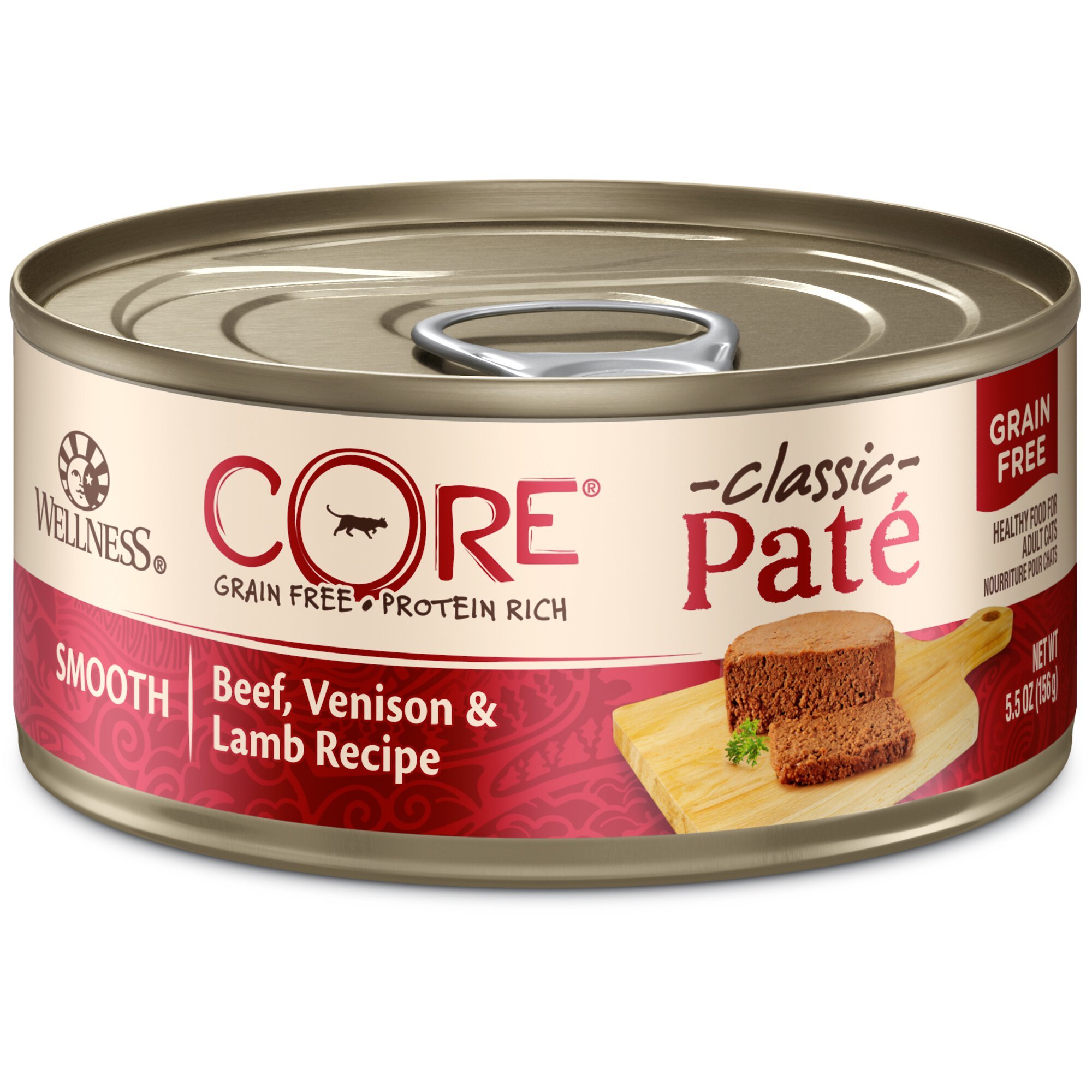 WELLNESS CORE Natural Grain-Free Beef Venison & Lamb Canned Cat Food ...