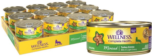 WELLNESS Complete Health Minced Turkey Entree Grain-Free Canned Cat ...