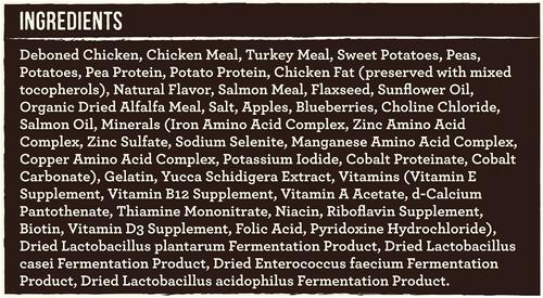 Show full view: Merrick Real Chicken + Sweet Potato Recipe Grain-Free Adult Dry Dog Food, 25-lb bag slide 4 of 9