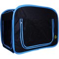 Pet Magasin Foldable Soft Dog Crate, Black & Blue