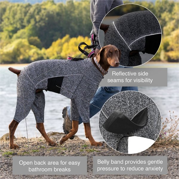 Kurgo Stowe Base Layer Dog Sweater, Heather Black