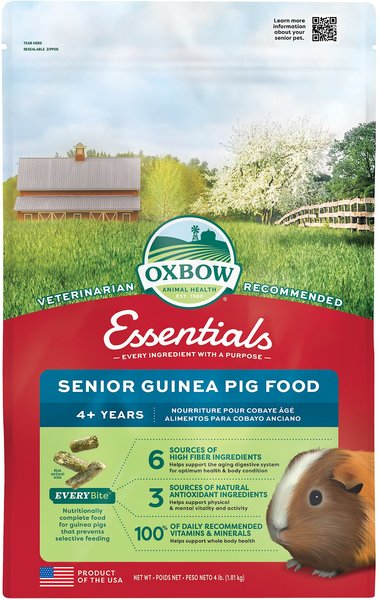 Oxbow Animal Healthy Essentials Natural Pellets Senior Guinea Pig Food, 4-lb bag slide 1 of 9
