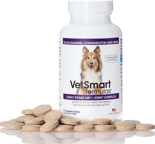 VetSmart Formulas Early Stage Chewable Tablet Joint Supplement for Dogs, 60 count slide 1 of 9