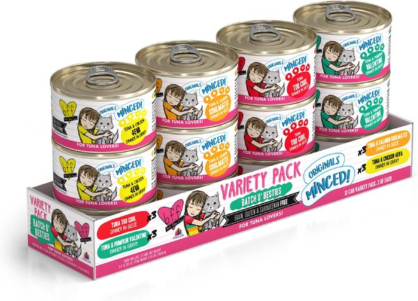 BFF Batch 'O Besties Variety Pack Canned Cat Food, 3-oz, case of 12 slide 1 of 10