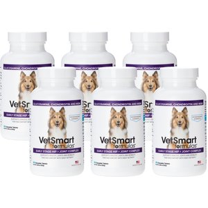 VetSmart Formulas Early Stage Chewable Tablet Joint Supplement for Dogs, 60 count, bundle of 6