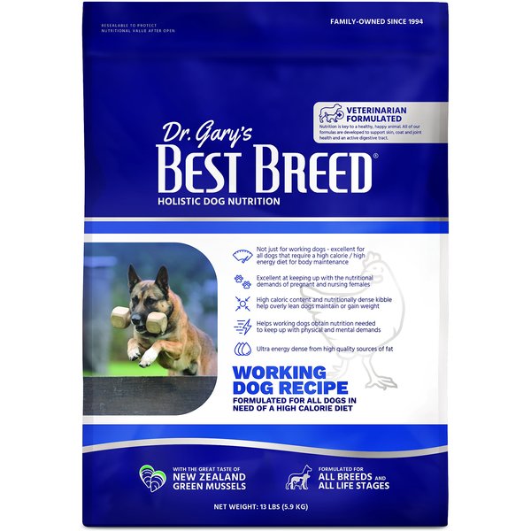 DR. GARY S BEST BREED Holistic Working Dry Dog Food 13 lb bag