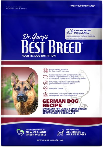 Dr. Gary's Best Breed Holistic German Dry Dog Food, 13-lb bag slide 1 of 3
