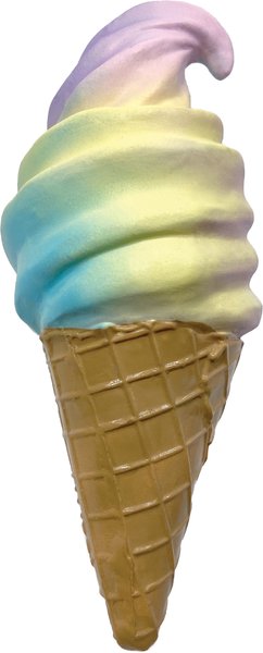 fouFIT Rainbow Swirl Ice Cream Chew Dog Toy slide 1 of 3