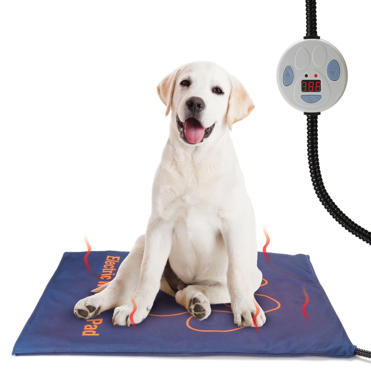 OWNPETS Electric Temperature Adjustable Dog & Cat Heating Pad, Blue