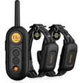PATPET P356 NFC ID Pet Tag & Lightweight Remote Dog Training Electric Collar, Black, 2 count
