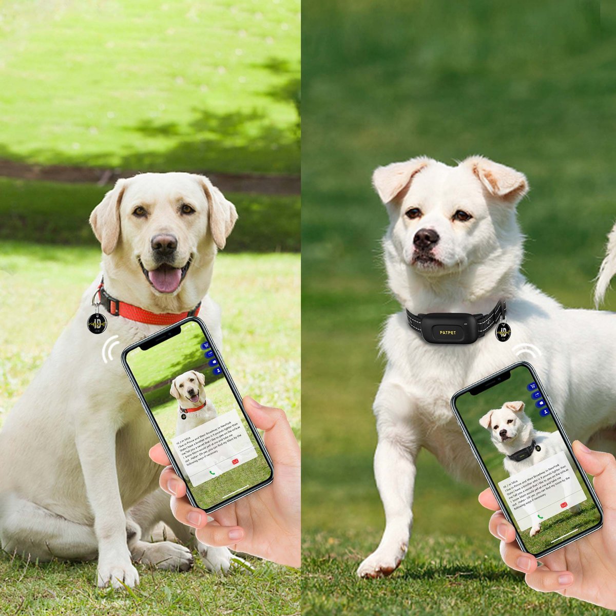 PATPET NFC ID Pet Tag & Lightweight Remote Dog Training Electric Collar