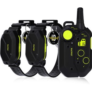 PATPET NFC Pet ID Tag & P910 3000-ft Outdoor Remote Dog Training Shock eCollar, Black, 2 count