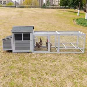 Coziwow Wooden Outdoor Chicken Coop w/ Run & Nesting Box Small Pet Habitats