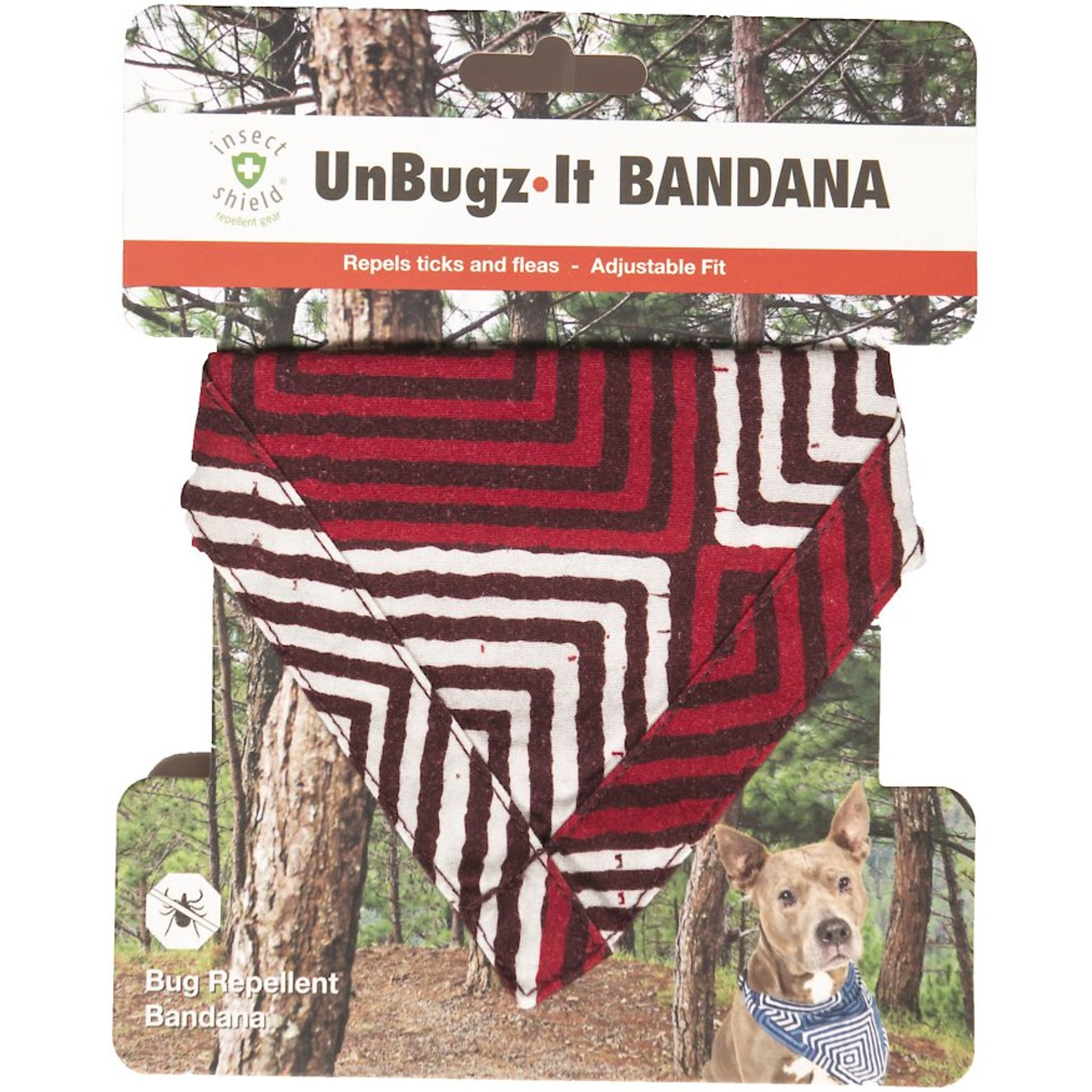 Dog Gone Smart Unbugz-It Bug Repellent Dog Bandana, Red, Medium