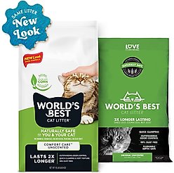 World's Best Unscented Clumping Corn Cat Litter, 28-lb bag slide 2 of 4