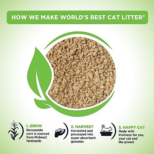 World's Best Unscented Clumping Corn Cat Litter, 28-lb bag