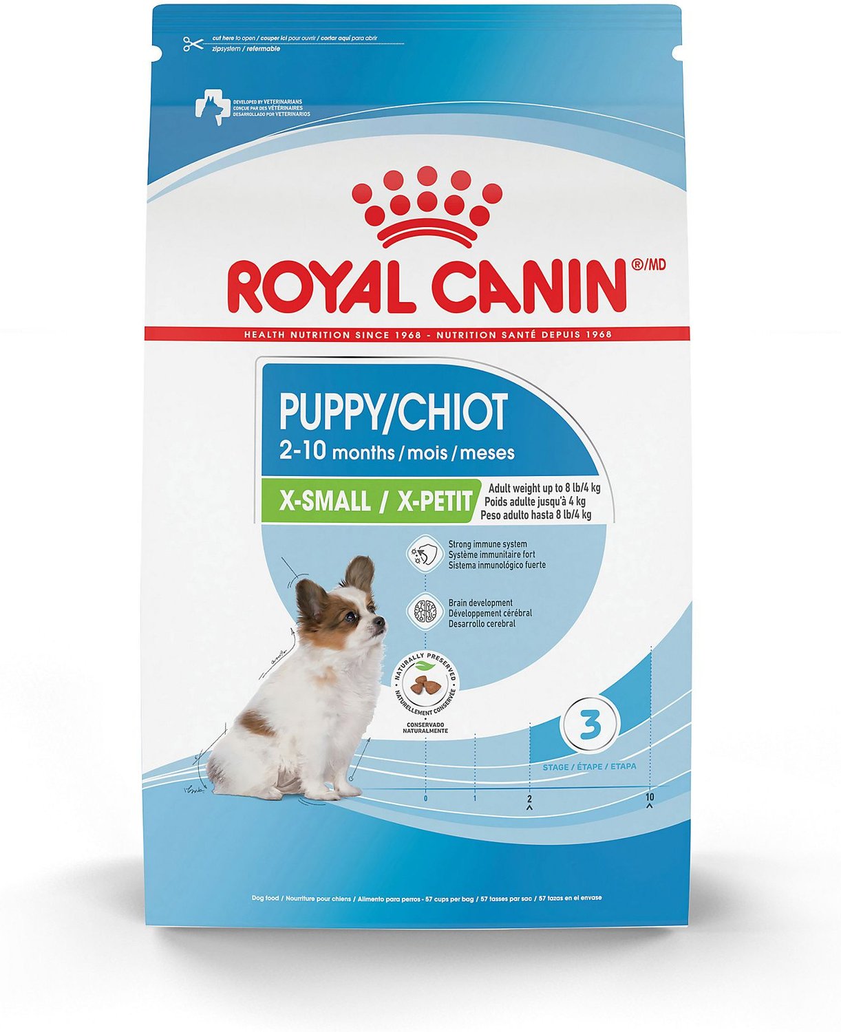 praktijk aankunnen het formulier ROYAL CANIN Size Health Nutrition X-Small Puppy Dry Dog Food, 3-lb bag -  Chewy.com