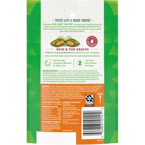 Greenies Feline SmartBites Healthy Skin & Fur Natural Chicken Flavor Soft & Crunchy Adult Cat Treats, 2.1-oz bag
