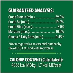 Greenies Feline SmartBites Healthy Skin & Fur Natural Chicken Flavor Soft & Crunchy Adult Cat Treats, 2.1-oz bag