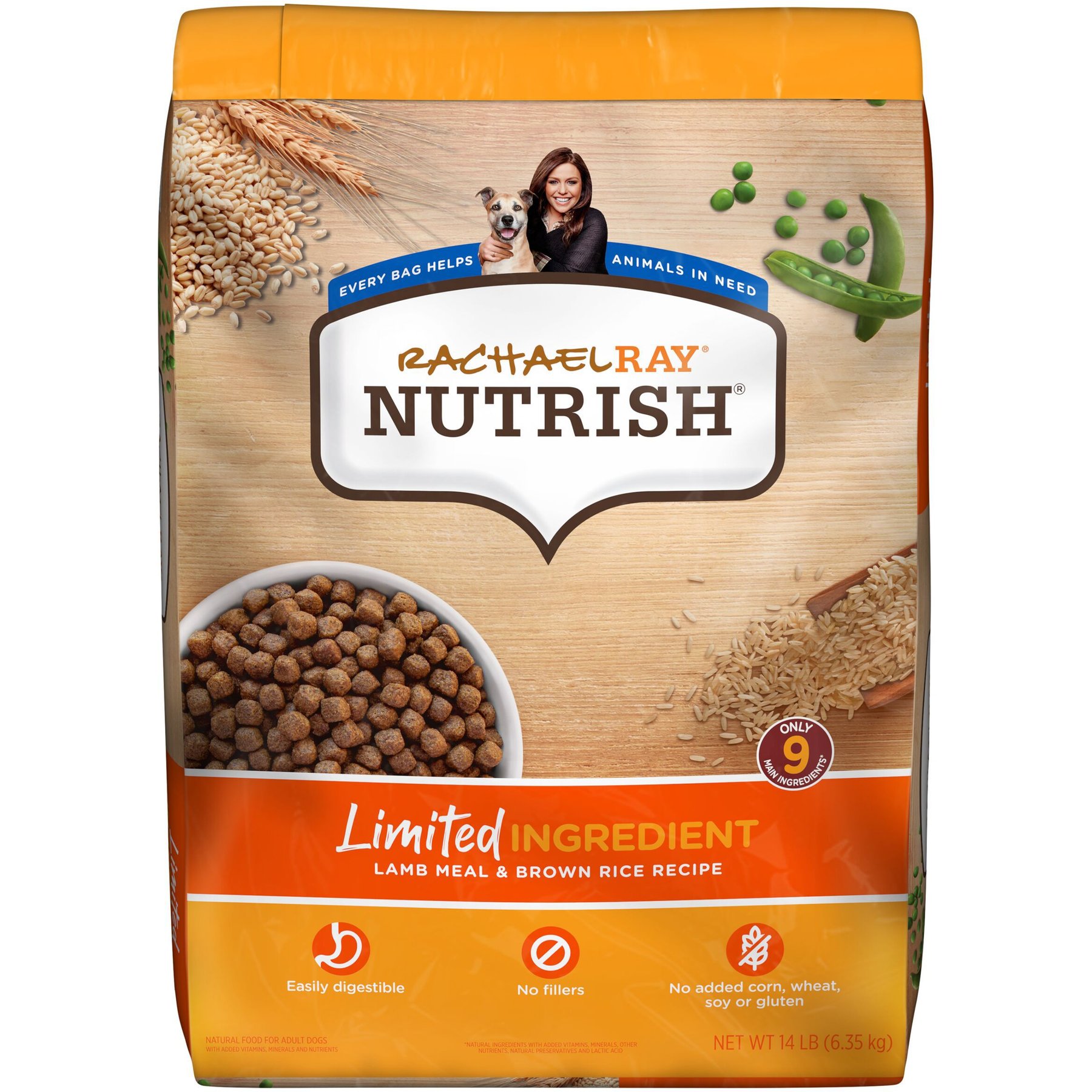 RACHAEL RAY NUTRISH Limited Ingredient Lamb Meal Brown Rice Recipe Dry Dog Food 28 lb bag Chewy