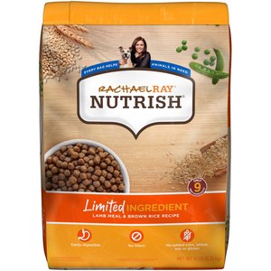 Rachael Ray Nutrish Limited Ingredient Lamb Meal & Brown Rice Recipe Dry Dog Food, 14-lb bag